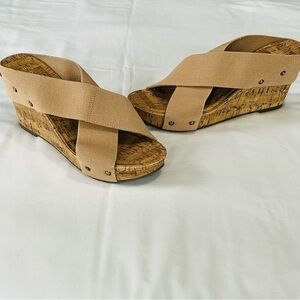 Esprit Oceane Cork Wedges. Size 9. Fits like a 9-9.5. Great condition!
